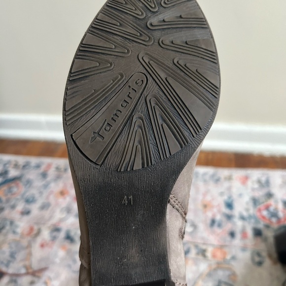 Tamaris Tan Ankle Height Bootie Size 41 US 9.5 - Picture 7 of 9